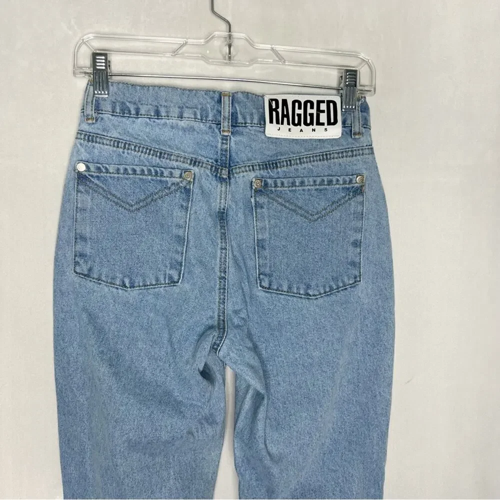 RAGGED PRIEST / light wash v-front straight leg jeans / 24